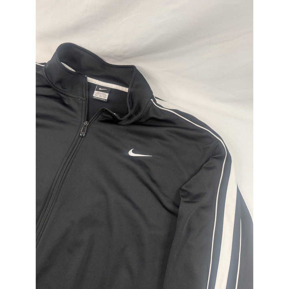 Vintage Nike Jacket Men XXLT Black Sportswear Track‎ Top Full Zip Swoosh Logo